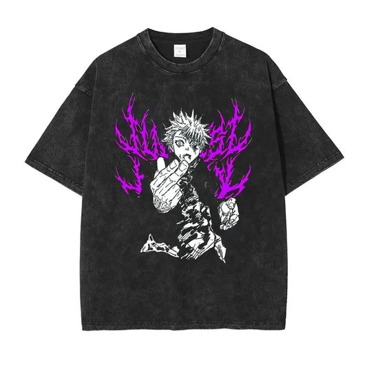 T-Shirt – Jujutsu Kaisen – Gojo Satoru (Purple Flames)