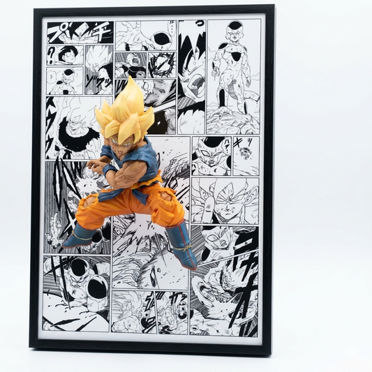 3D Wall Art – Dragon Ball – Super Saiyan Goku (Kamehameha)